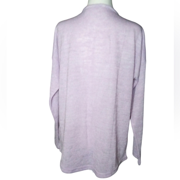 Soft Surroundings Valentina 1/2 Zip Lavender Slub Jersey Tunic Top Size Large - Picture 2 of 7